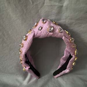 Buddylove Brianna Cannon Embellished Headband with pink iridescent stones NEW